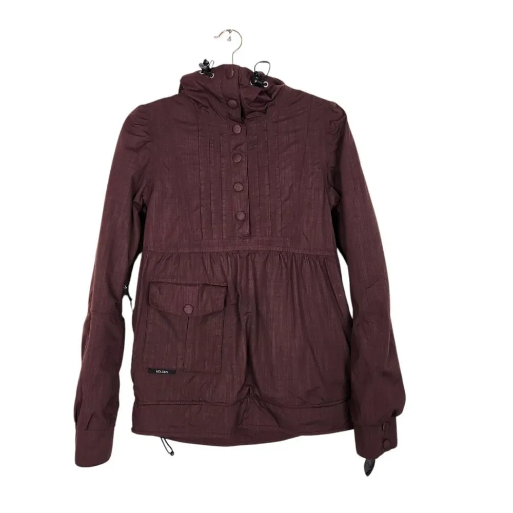 HOLDEN Jacket Womens XS‎ Maroon Dawn Pullover Ski Snow Jacket Waterproof